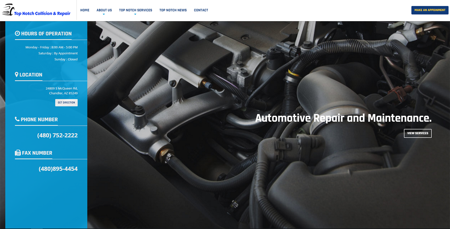 Top Notch Collision & REpair Home Page